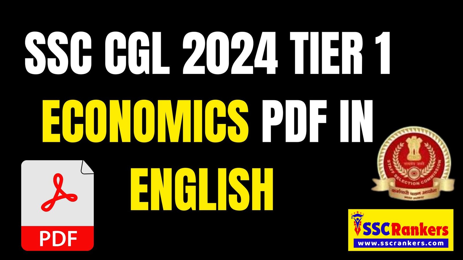 SSC CGL 2024 Tier 1 Economics MCQ in English Pdf; SSC CGL 2024 GK Pdf Download